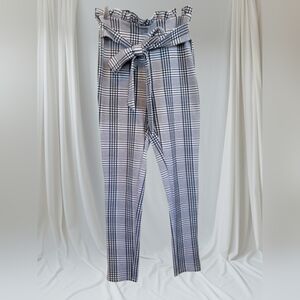 SHEIN PLAID LEGGiNG STYLE PANTS Tie top SIZE S